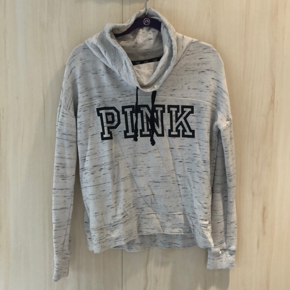 VS PINK Marled Cowl Neck Pullover